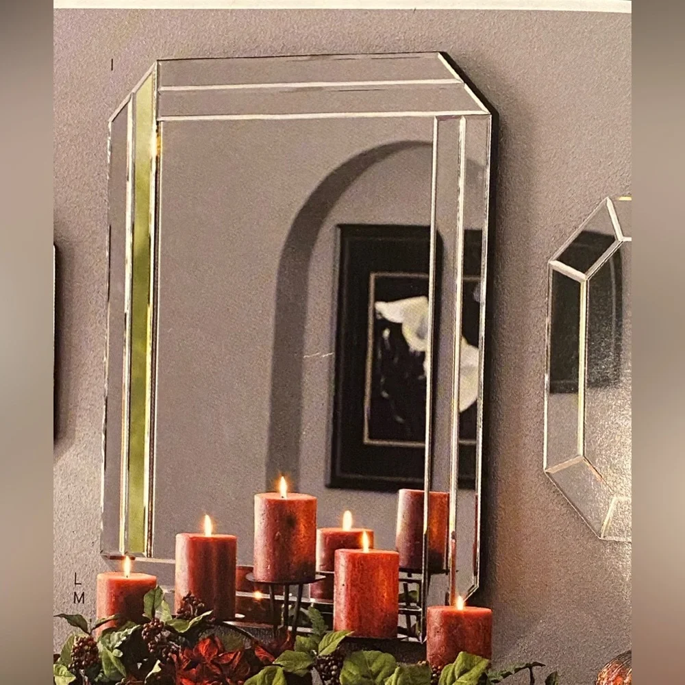 Home Interiors Retired Modern beveled Chelsey Mirror wall Decor